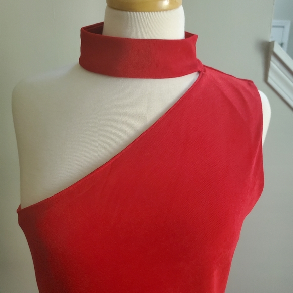 INC INTERNATIONAL CONCEPTS ONE-SHOULDER  MOCK NECK TOP - Picture 2 of 7